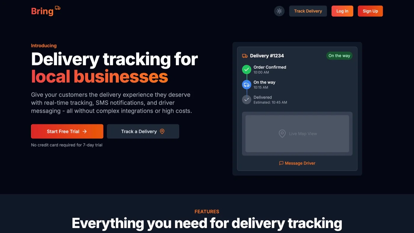 Bring Deliver project preview