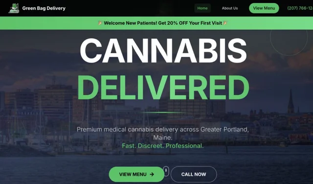 Green Bag Delivery website preview
