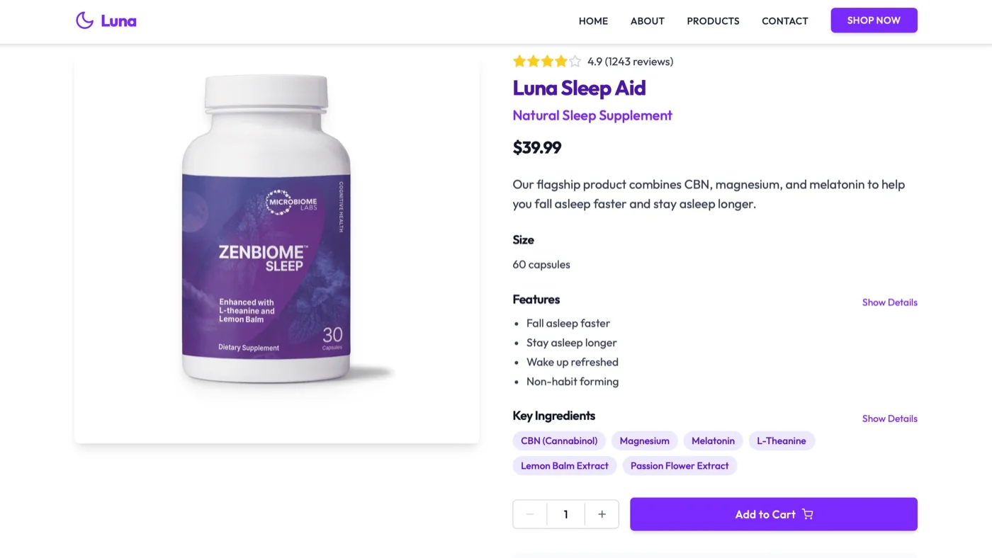 Luna Sleep Aid project preview